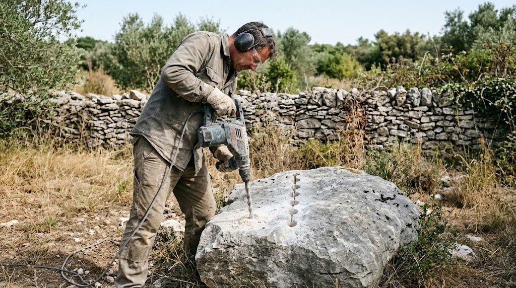 forer un rocher mortier expansif